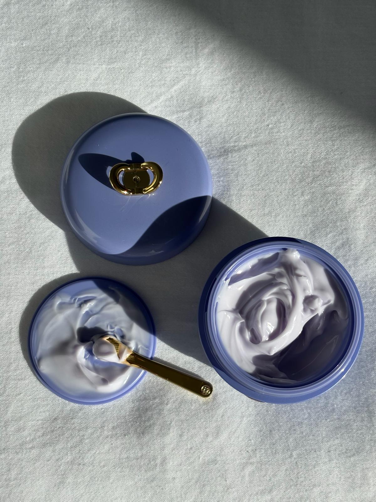 Luxury lavender cream jar product photography